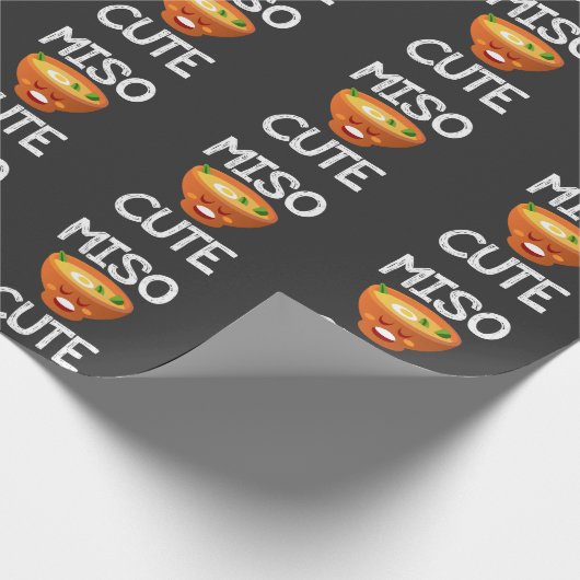 味噌のかわいい寿司スープかわいい ラッピングペーパー (角)