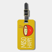 味噌の幸せな荷物のラベル ラゲッジタグ (正面縦)
