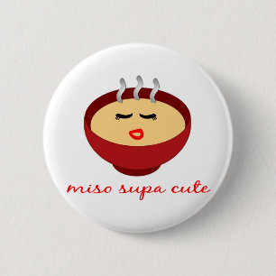 味噌のSupaのかわいい女性/女の子の製品設計 缶バッジ