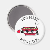 味噌を幸せおもしろいにする マグネット (正面/裏面)