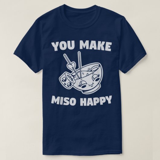 味噌を幸せ結婚にするプロポーズ結婚 Tシャツ (デザイン正面)