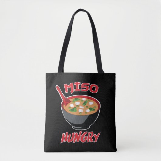 味噌腹おもしろい食かわいい トートバッグ (正面)