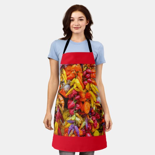 味地中海の味 エプロン (着用した状態)