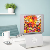 味地中海の味 シール (デスク上のノートパソコン)