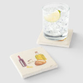 味地中海の味 ストーンコースター (横)