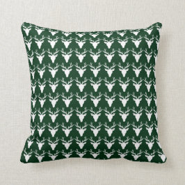 味方された白いシカの緑か白い枕を選抜して下さい クッション