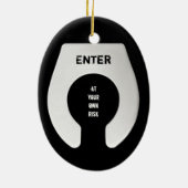 味方されるおもしろいな浴室のドア・ハンガーの原油2 セラミックオーナメント (裏面)