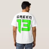 味方されるスカルのロゴ2 (白) Tシャツ (裏面フル)