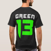 味方されるスカルのロゴ2 (黒) Tシャツ (裏面)