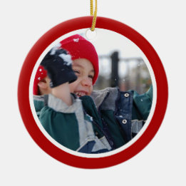 味方される赤く、白1つ セラミックオーナメント