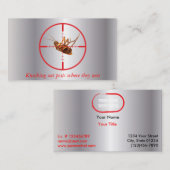 味方される銀製の死んだゴキブリの害虫サービス2 名刺 (正面/裏面)