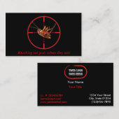 味方される黒い死んだゴキブリの害虫サービス2 名刺 (正面/裏面)