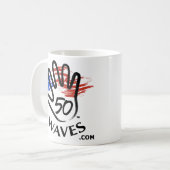 味方される50の波のマグ2 コーヒーマグカップ (正面左)