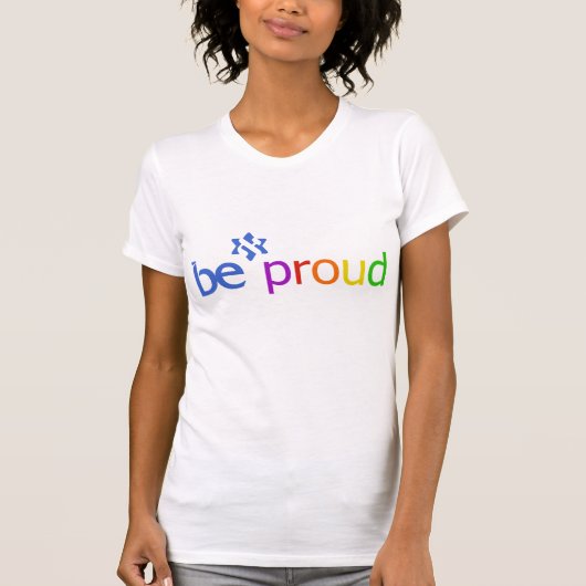 味方されるBE_proud_rainbowの版1 Tシャツ (正面)