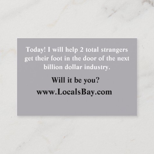 味方されるCBD 2 名刺 (裏面)