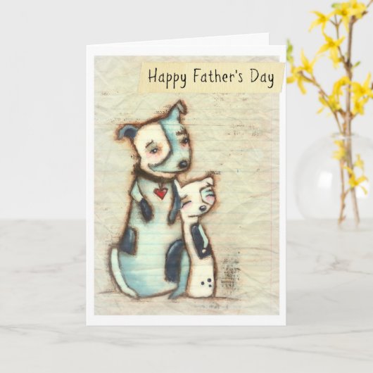 味方 – 父の日札 カード (黄色い花)