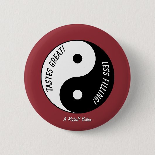 味素晴らし/充填量の減少 – MisterPボタン 缶バッジ (正面)