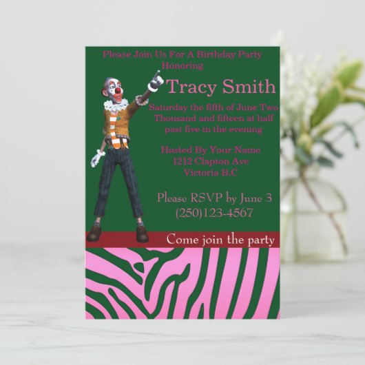 味覚パーティーピエロ誕生日招待状13 招待状 (スタンド正面)