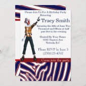 味覚パーティーピエロ誕生日招待状 招待状 (正面/裏面)