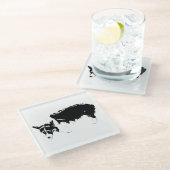 味覚試験休止 ガラスコースター (アングル)