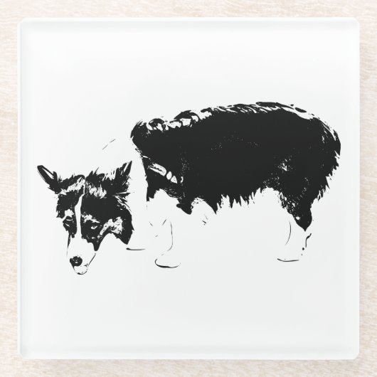 味覚試験休止 ガラスコースター (正面)