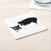 味覚試験休止 スクエアペーパーコースター (アングル)