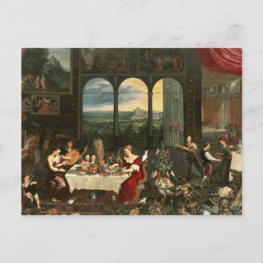 味覚、聴覚およびTouch, 1618 ポストカード (正面)