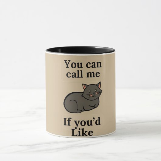 呼びたいときは呼んでね猫 マグカップ (中央)
