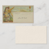 呼びビクトリアン出しカード – 子バルーン 名刺 (正面/裏面)