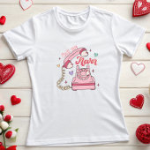 呼び出さない、レトロGroovy おもしろい Valentine Tシャツ