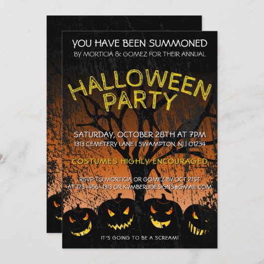 呼び出された 招待状 (正面/裏面)