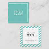 呼び出しカードの四角いモダン玉クール白 スクエア名刺 (正面/裏面)