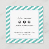 呼び出しカードの四角いモダン玉クール白 スクエア名刺 (裏面)