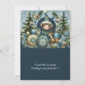 呼び出し全小妖精や小人雪片Hailクリスマスパーティー 招待状 (裏面)