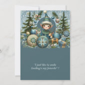 呼び出し全小妖精や小人雪片Hailクリスマスパーティー 招待状 (裏面)