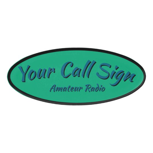 呼び出し記号名バッジ 名札 (正面)