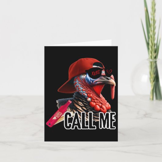 呼び出しmeターキーハンター狩りシーズンカワイトルコH カード (正面)