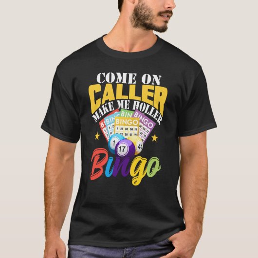 呼び来出し側でMe Holler Bingo ShirtをおもしろいBi Tシャツ (正面)