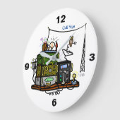 呼び熱狂する出し記号付きリグ壁時計 ラージ壁時計 (傾斜)