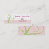 呼ぶ/名刺細い小型モダンな木 コーリングカード (正面/裏面)