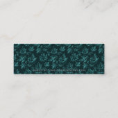 呼べ!ティール(緑がかった色)電話デートすることプロファイルカード スキニー名刺 (裏面)