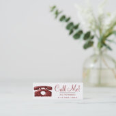 呼べ!赤い電話デートすることプロファイルカード スキニー名刺 (スタンド正面)