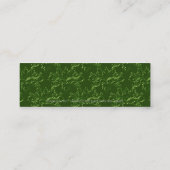 呼べ！電話デートすることのグリーンプロファイルカード スキニー名刺 (裏面)