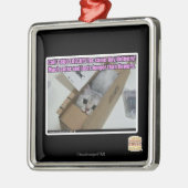 呼出し1-800-LOLCATS メタルオーナメント (左)