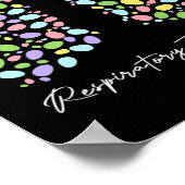 呼吸おもしろいセラピストセラピー肺ハッピー ポスター (角)