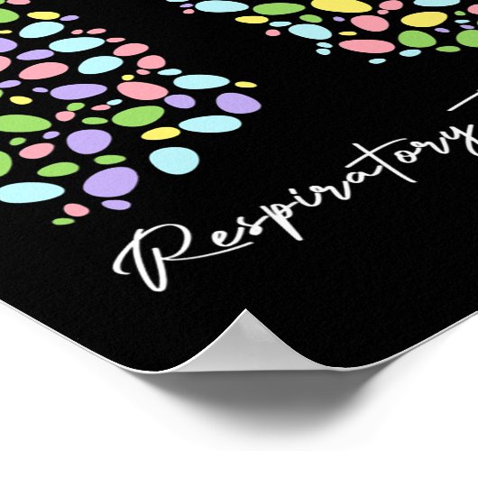 呼吸おもしろいセラピストセラピー肺ハッピー ポスター (角)