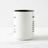 呼吸おもしろいセラピスト定義ギフト マグカップ (中央)