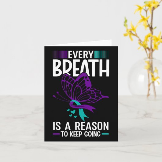 呼吸が自殺を防ぐ理由である カード (黄色い花)