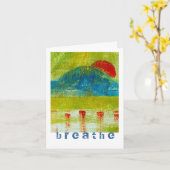 呼吸して下さい カード (黄色い花)