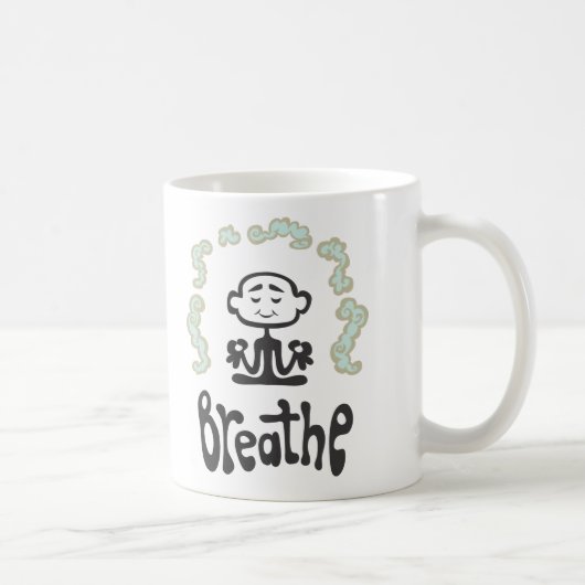 呼吸して下さい コーヒーマグカップ (右)